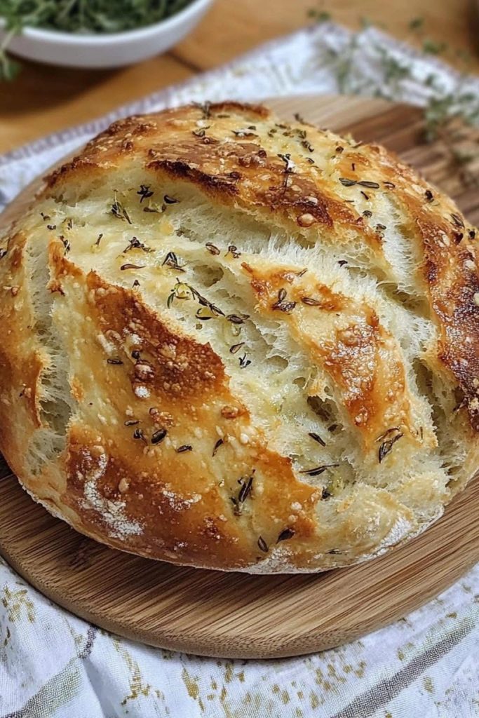 Un pain à l’ail incroyablement bon, sans pétrissage – une recette mesurée en tasses Ingrédients👇💬📩